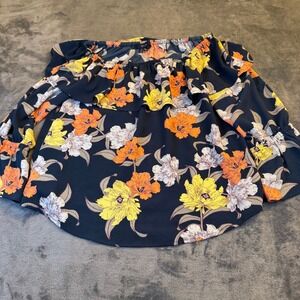 ECLAIR Off The Shoulder Floral Print Ruffle Bell Sleeve Blouse Top Womens Medium